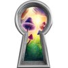 Silver Keyhole Wall Decal Magic Mushroom Wonderland Removable Vinyl Mural Wall Art for Childrens Nursery Decor 18 inch