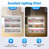 1:64 Scale 4-Tiers Vehicle Model Display Case Parking Lot Real Scene with LED Light, 3-Tiers Acrylic Model Car Display Case with LED Light and Dust Proof Door for Storage & Display