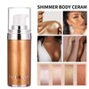 RoseFlower 4 Colors Shimmer Body Oil, Highlighting Liquid illuminate Glow Oil Body Luminizer, Natural Moisturizing, Texture Smooth, Face Serum and Body Moisturizer for Dry Skin (004)