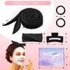 Bieyoc Heatless Hair Curler, Velvet Heatless Curling Rod Headband for Long Medium Hair, Overnight Heatless Curls For Women (Black)