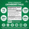 Zazzee Cranberry PACs, 72 mg PACs per Capsule, 2X Strength, 100% Soluble, 120 Vegan Capsules, 50:1 Extract, 18,200 mg Strength, Fast-Acting, Effective Urinary Tract UTI Support, Made in The USA