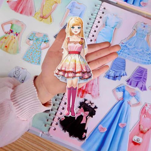Beatifulog Magnetic Princess Dress Up Paper Doll,Play Travel Playset Toy Magnet Dress Up Games Paper Dolls for Girls Ages 4-7 Nurturing Creativity and Imagination (Princess MengLian)