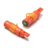 SE 5-in-1 Orange Survival Whistle with Compass, Signaling Mirror, Lanyard, and Fire Starter - 112dB, 4.5-Inch Length - Ideal for Hiking, Camping, Emergencies (2-Pack) - CCH5