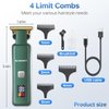 JAMAKY Cordless Hair Clippers for Men - Advanced LED Display T-Blade Trimmer, Professional 7500RPM Electric Hair Cutting Tools with 4 Precision Combs, USB Rechargeable with 100 Min Run for Home Use