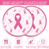 48Pcs Breast Cancer Party Supplies 24 Plates + 24 Napkin Breast Cancer Birthday Party Decorations (breast cancer)