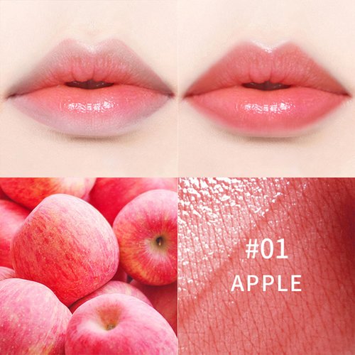 Erinde 4 Colors Water Lip Tint Stain, Mini Liquid Lipstick, Long Lasting Waterproof Lip & Cheek Stain, Non-Stick Cup Korean Lip Gloss, Lightweight, Transfer-Proof, Matte Finish Travel Size Lip Makeup