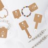joycraft 100Pcs Self Adhesive Bracelet Display Cards,Kraft Handmade with Love Blank Cards, Jewelry Packaging for Selling, Hanging Display Cards for Jewelry, Bracelet, and Necklace(4“x1.5"）