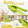2 in 1 Garlic Slicer and Mincer - Multipurpose Garlic Press and Slicer, Stainless Steel and Durable Plastic, 7.6 x 1.7 x 2.5" Convenient Size, Easy to Use and Clean, Good for Home & Commercial Use