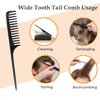 Hair Brush, 2 Pack Boar Bristle Paddle Hairbrush for Women Men Kids Reducing Frizzy, No More Tangle, Small Travel Brush Tail Comb & Giftbox Included