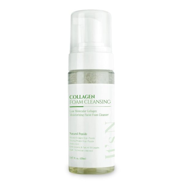 It's N Collagen Foam Cleansing 5.07 fl. oz. 150ml, Korean Face Wash, Foaming Cleanser for Face, Moisturizing Facial Foam Cleanser