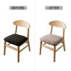 Genina Seat Covers for Dining Room Chair Seat Slipcovers Kitchen Chair Covers (Taupe, 4 Pcs)