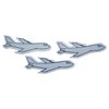 Novel Merk Airplane Small Gray Plane Refrigerator Magnets Set for Party Favors & Carnival Prizes Miniature Design (12 Pieces)
