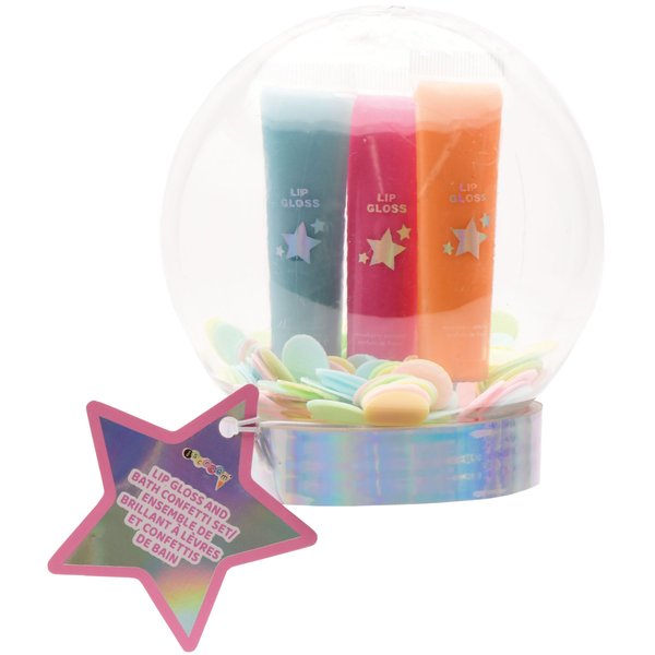 iscream Winter Wonderland Snowglobe 3-piece Lip Gloss and Bath Confetti Set