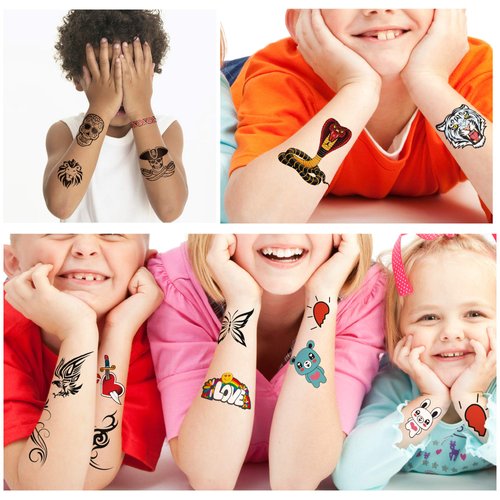 Yazhiji 36 Sheets Temporary Tattoos for Kids Boys Girls Adults Great Party Favors and Decorations