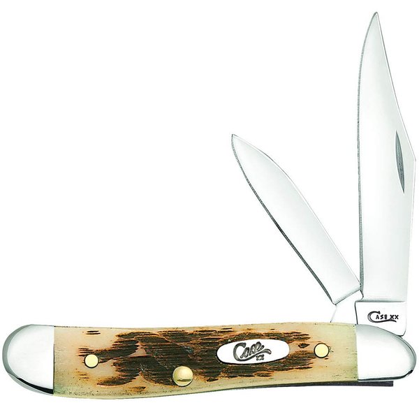Case XX WR Pocket Knife Amber Bone Peanut Item #045 - (6220 SS) - Length Closed: 2 7/8 Inches