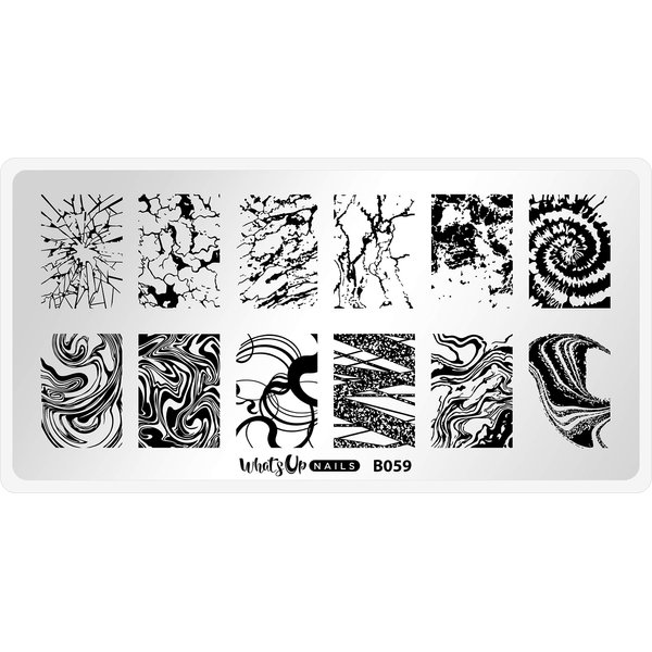 Whats Up Nails - B059 Thirsty Texture Stamping Plate for Nail Art Design