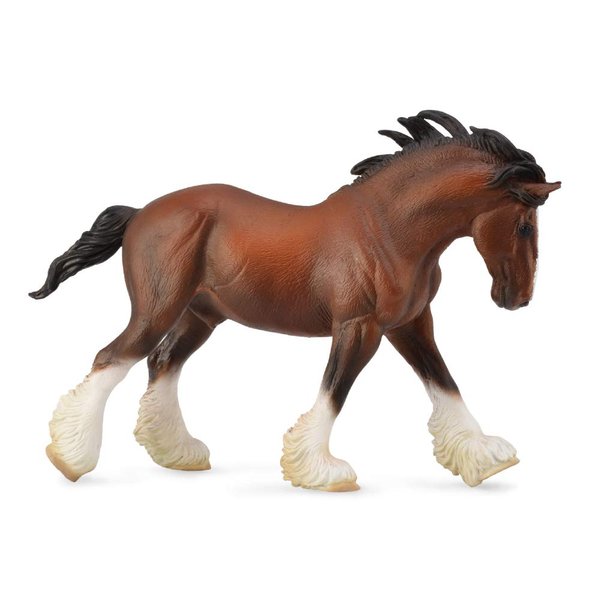 CollectA Horses Bay Clydesdale Stallion Vinyl Toy Animal Figure