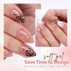 BTArtbox Almond Nail Tips Short - Soft Gel Press on Nails Short Natural XCOATTIPS with Tip Primer Cover, Stronger Adhesion Soak Off Almond Fake Nails for Easy DIY Nail Art