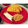 Taco Mex Taco Plate, Reusable, Round, Preparation and Serving Plate, for Soft and Hard Shell Tacos, 10.75 inch Plastic, Uber Look and Quality, Microwave Safe, 1 Pack, Red