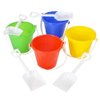 The Dreidel Company Beach Day Playsets (Pack of 8) 4.25" Sand Bucket Play Set Box Includes, 1 Pail, 1 Shovel Toy for Boys and Girls Birthday Party Favor
