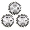 3Pack 3 Inch 24T Carbide Circular Saw Blade for Cuts Woods, Plastic, PCV, Acrylic, Aluminum, 7/16" Arbor Compatible with All Dremel Saw-MAX, Ultra-Saws, RotoZip Saws, Rigid 3" Multi-Material Saw