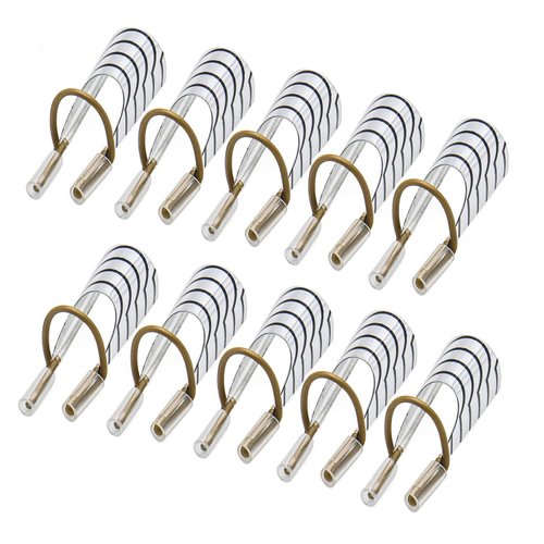 10Pcs Reusable Nail Art Acrylic Nail/UV GEL Nail Extention Tips Forms Guide Protector French Nail Mold Tips with Storage Box for Manicure Nail Art DIY Tool, Silver