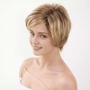 NiceToBuy Umeet Short Straight Blonde Bob Wigs Heat Resistant Synthetic Wigs for Women Natural Looking Wig with Wig Cap
