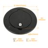 HECASA Locking Gas Cap Cover Compatible with 2003-2010 Hummer H3 H3T Fuel Tank Filler Door with Lock Aluminum Exterior Accessories (Textured Black)