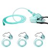 Adult Europe Standard Oxygen Mask with 6.6' Tubing and Adjustable Elastic Strap - 3 Packs - Size L+