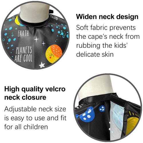 Pelocapa Barber Capes for Kids Hair Cutting Cape Salon Hairdressing Cape for Boys Girls Waterproof & Light Weight & Machine Washable - 39”× 51”(Galaxy Pattern)