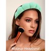 VELSCRUN 6 Pack Spa Headband, Makeup Headband, Face Wash Headband, Skincare Headbands, Green Sponge Hair Band Bow Tie Spa Headband for Washing Face Wristband Set Hair Accessories for Women Gifts
