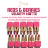 Juvia's Place Reds & Berries Velvety Matte Lipsticks The Berries Drama Queen - Rich Berry Shade, Soft-Matte Lipstick, Hydrating, Highly Pigmented, Creamy, Smooth, and Long-Lasting
