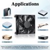 xiaoqijia 120mm IPX5 Waterproof 10-Speed Adjustable Case Fan - 5V/12V Dual Voltage USB/DC Powered - for Xbox, Router, DVR & Receivers
