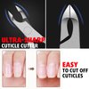 Cbiumpro Cuticle Cutter, Cuticle Trimmer with Cuticle Pusher, Cuticle Remover Tool Kit, Cuticle Clipper for Nails, Cuticle Nippers for Women - with Case