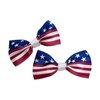 4th Of July Patriotic Veterans Day Girls Hair Bow Set, Little Girl Bows, Pigtail Hair Bows, Toddler Hair Bows,