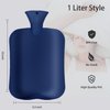 OliviaLiving Small Cute Hot Water Bottle with Cover, 1L Hot Water Bag for Children, Hot and Cold Compress, Hand Feet Warmer, Neck and Shoulder Pain Relief