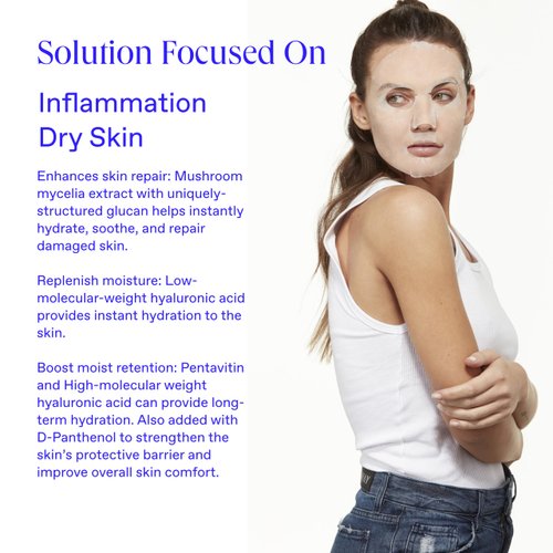 BioRepublic Ultra Hydration InvisaMask for face, with B5, Pentavitin, Dual Hyaluronic Acid | Brightens, & Tightens Pores | Sheet Mask Restores Plumpness | Pack of 6