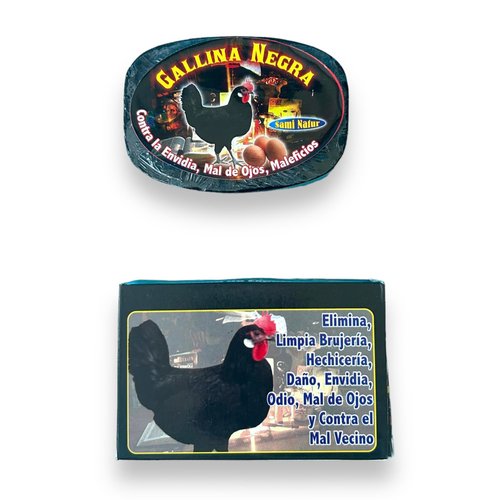 Jabon Gallina Negra (pollo negro) Contra envidia, Aleja Hechizo y Mal de ojo - Protection Against Evil Eye and Witchcraft - Bar soap 1 unit