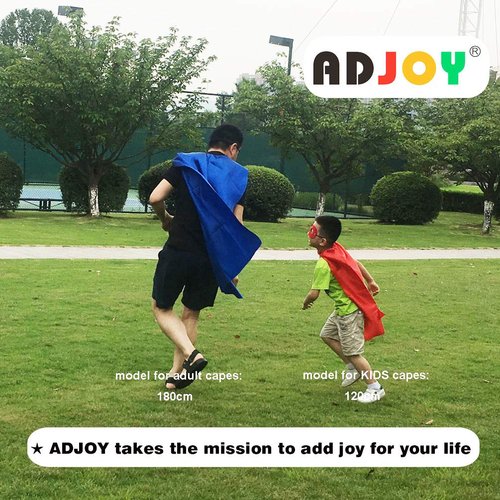 ADJOY Kids Superhero Capes and Masks for Birthday Party - Child Party Capes Bulk Pack of 28 Pcs (14 Sets)