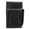 Cigarette Case Holder w Lighter Women Leather Cigarettes 100s Pack Purse Pouch Coin Ciggerate Wallet Framed Cases (4.5 * 3 * 1", Black w Flap)