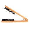 Hair Straightening Comb Brush, Double Sided Bristle Hair Brush Wooden Anti Static Straightening Comb Professional Hairdressing Comb Hair Straightener Clamp Hair Styling Tool for DI