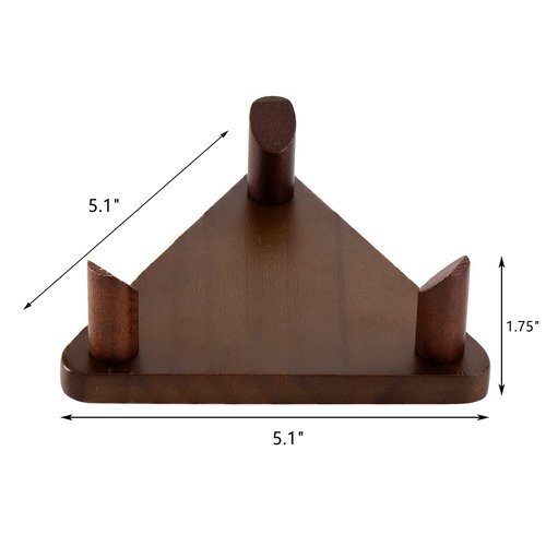 Frcctre 3 Pack Wooden Ball Stand Holder Ball Display Stand for Football Basketball Soccer Volleyball Rugby, Wood Sports Ball Storage Rack Trophy Autograph Memorabilia Display Cases