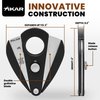 Xikar Xi2 Cigar Cutter - Precision Double Guillotine Cigar Snipper with 440 Stainless Steel Blades, Noir Finish | Rockwell C Rated 54 to 60 Ring Gauge Cigar Clipper - Ergonomic Teardrop Design