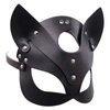 Bulex Woman Leather Cat Mask Costume Bunny Fox Cat Women Masquerade Masks,Animal Half Face Mask Cosplay Halloween Party Ladies, 8.7*7.5 IN, A.black-cat-mask-2