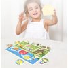 Wooden Peg Puzzle, Farm Chunky Baby Puzzles, Full-Color Pictures Wood Shape Puzzle Peg Board, Animal Knob Puzzle for Educational Toddlers 18Months and up, 8 Pieces