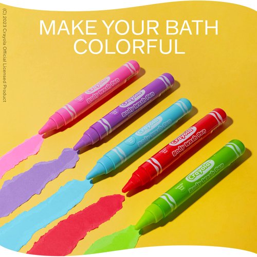 Crayola Taste Beauty Bathtub Bodywash Pens, Kids’ Bath Toys per Pack (3 pcs bundle), Adult Supervision Recommended