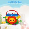 Jbery Baby Tissue Box Toy - Baby Toys 6-12 Months Montessori Toys for 6 Month Old Toys with Textured Tails, Baby Cloth Tissues Toy, Crinkle, Squeaky Sounds, Mirror