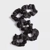 Kitsch Satin Hair Scrunchies for Women - Softer Than Silk Scrunchies for Hair | Satin Scrunchies for Girls & Stylish Satin Hair Ties for Women | Cute Satin Hair Scrunchie for Styling, 5 pack (Black)