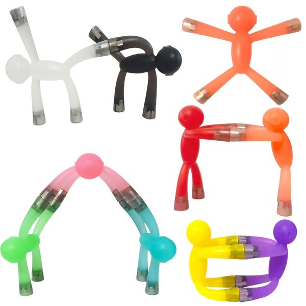 JRD&BS WINL Educational Fidget Toys for Kids and Adults Ages and up Magnetic Travel Toys: Stretchy, Fun, and Educational Fidget Toys for Kids and Adults Ages 3 and up（10 Pcs） (transparen)