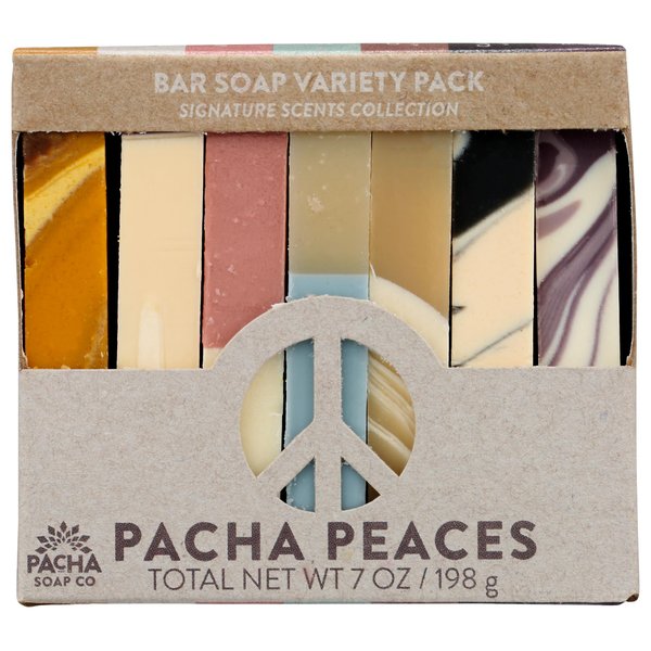 PACHA SOAP Pacha Peaces Bar Soap Variety Pack, 7 OZ